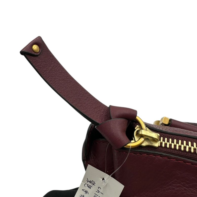 【美收精品】Chloé小牛皮Marcie酒紅色手提側背包 B-12【隔月月中將轉賣至日本 上架期限30天】-9