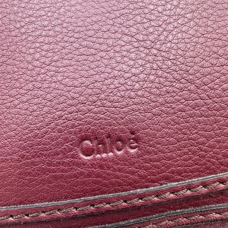 【美收精品】Chloé小牛皮Marcie酒紅色手提側背包 B-12【隔月月中將轉賣至日本 上架期限30天】-11