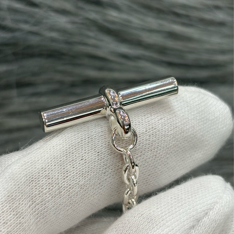 HERMES Farandole d’ancre 純銀 925 豬鼻子 手鍊 手環-6