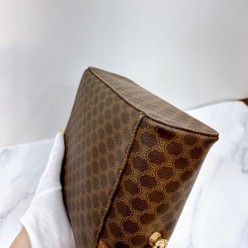 莉亞精品♡ Celine vintage 老花手提化妝箱 二手美包-10