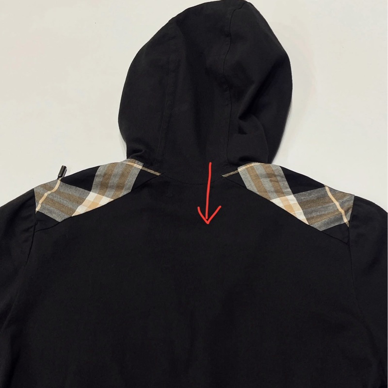 BURBERRY 藍標 連帽格紋短袖外套-2