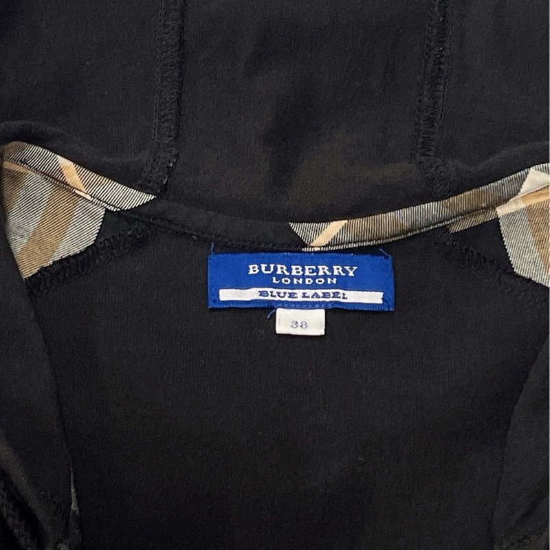 BURBERRY 藍標 連帽格紋短袖外套-8