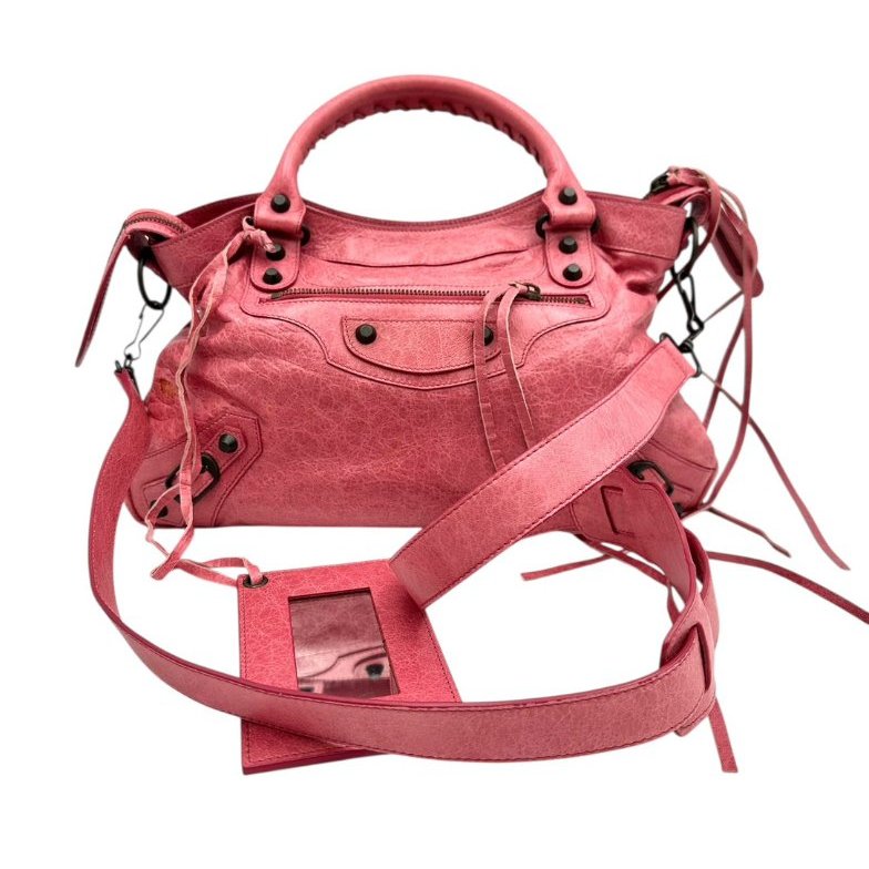 【美收精品】BALENCIAGA  粉紅機車包手提包單肩包 B-10【隔月月中將轉賣至日本 上架期限30天】-0