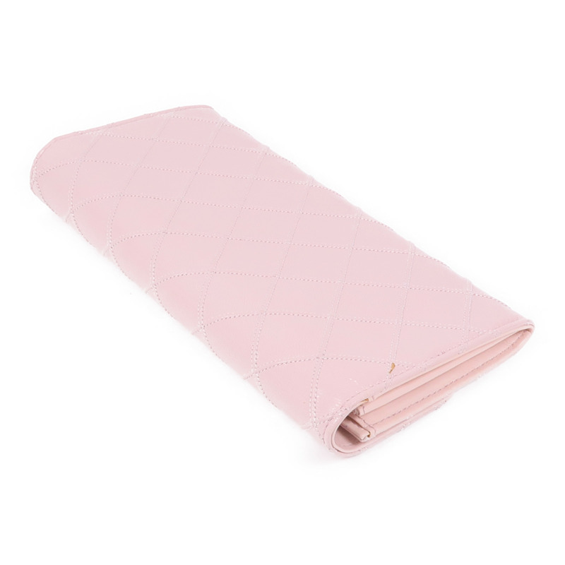 CHANEL 牛皮皮革Long Wallet銀扣長錢包-4