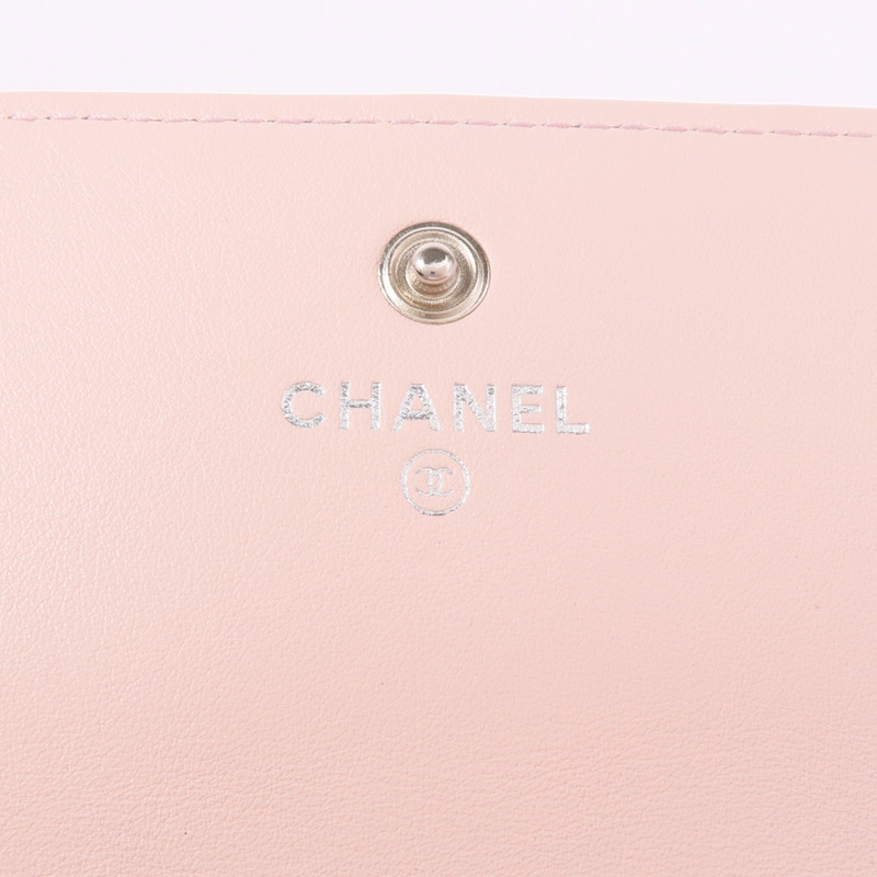 CHANEL 牛皮皮革Long Wallet銀扣長錢包-11