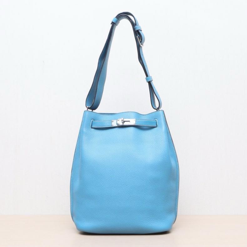HERMES(愛馬仕) So Kelly 22 75牛仔藍 Togo皮 框P-0
