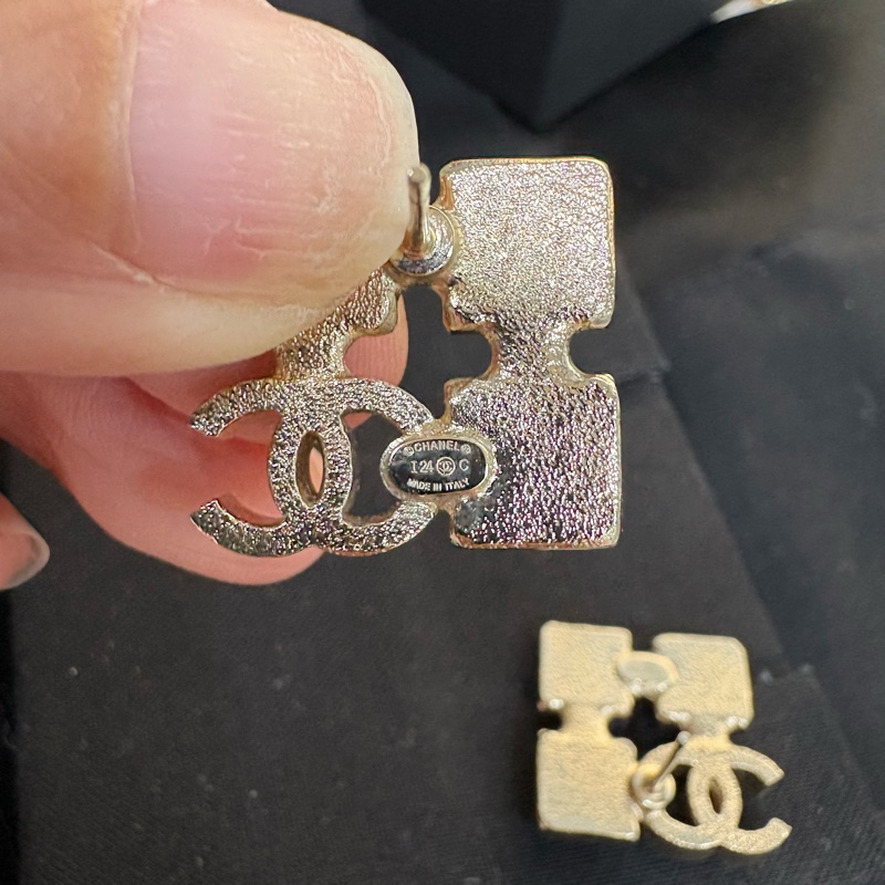 Chanel 立體方鑽方塊耳環 針式 2023年款式-6