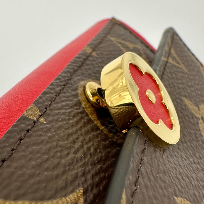 Louis Vuitton M64587 FLORE 紅色翻蓋式皮夾-10