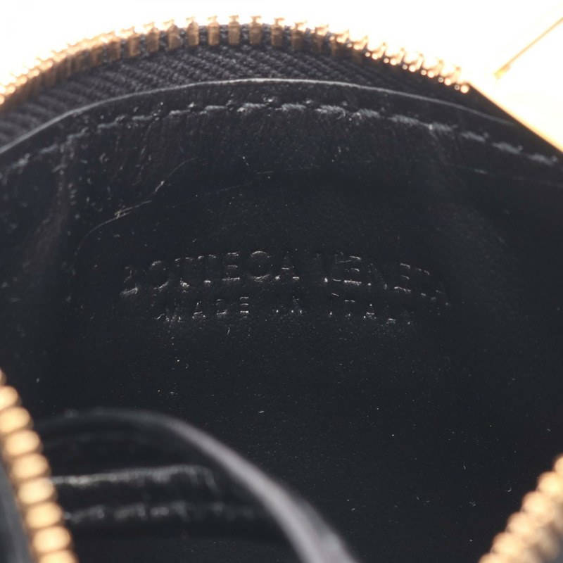 BOTTEGA VENETA Intrecciato 零錢包 608784VCPP38425 皮革 黑色 全新 女款-3