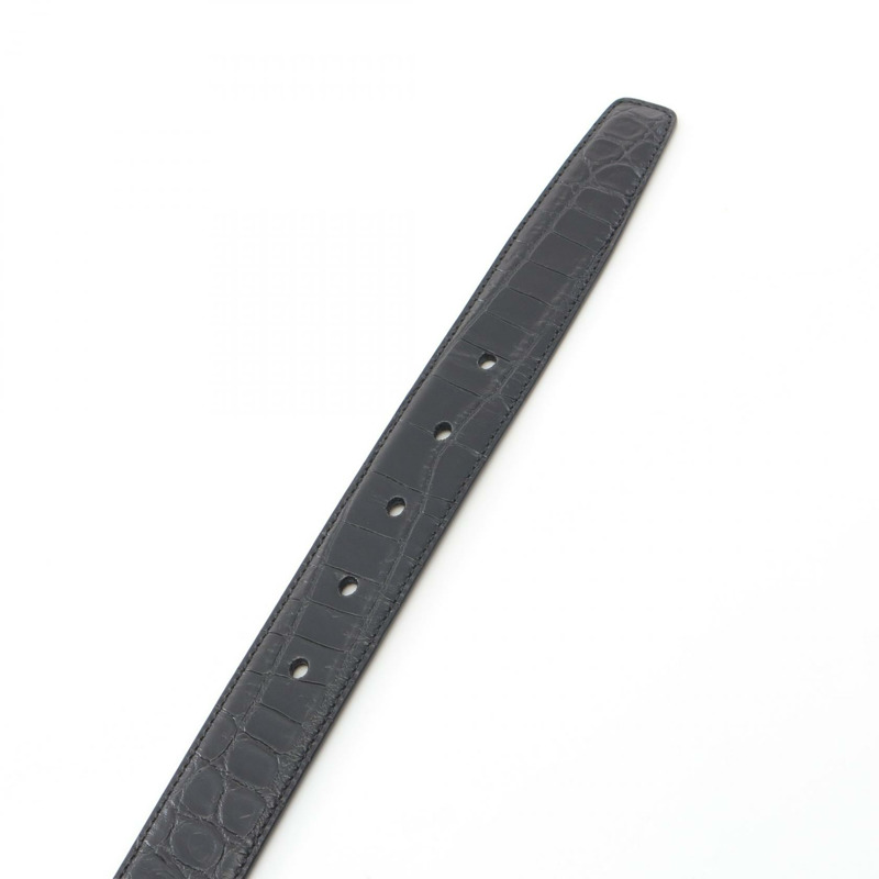 SAINT LAURENT Cassandra 腰帶 634440DZE0E100095 皮革 黑色 全新 男女通用-2