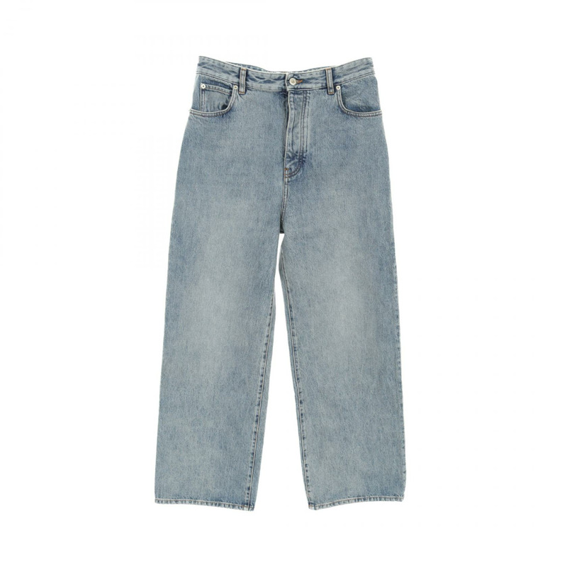 LOEWE 洗水牛仔闊腿牛仔褲 牛仔褲 H526Y11W44639548 棉質海軍藍 全新男款-0