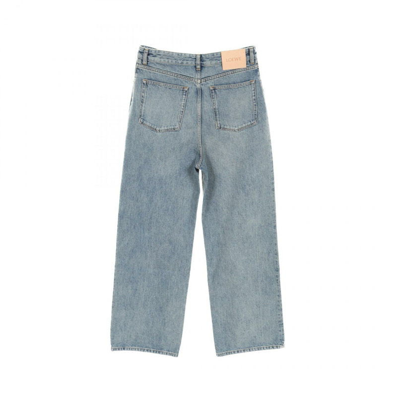 LOEWE 洗水牛仔闊腿牛仔褲 牛仔褲 H526Y11W44639548 棉質海軍藍 全新男款-1