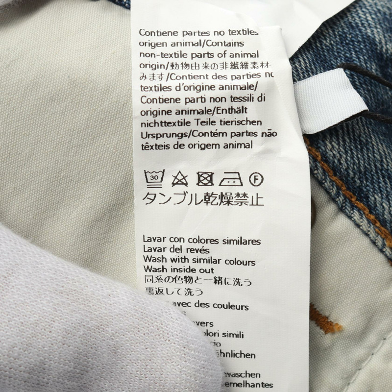 LOEWE 洗水牛仔闊腿牛仔褲 牛仔褲 H526Y11W44639548 棉質海軍藍 全新男款-4