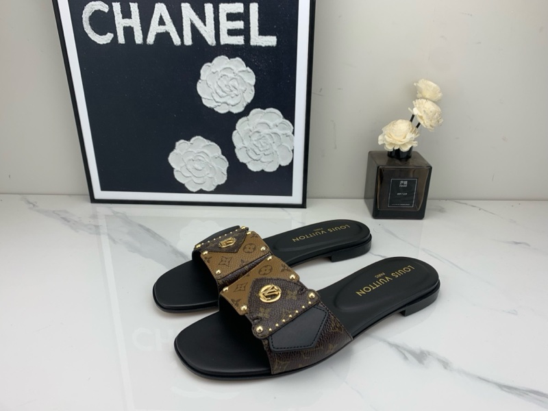 lv耀目飾釘一字拖鞋 38碼-0