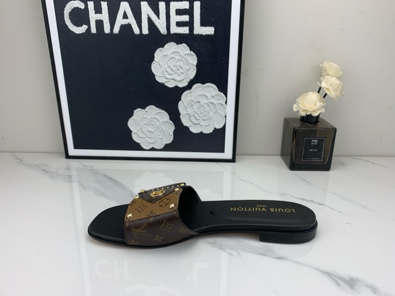 lv耀目飾釘一字拖鞋 38碼-5