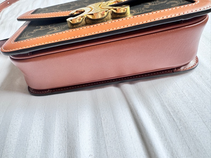 TEEN TRIOMPHE標誌印花牛皮革手袋 lisa同款手袋-2