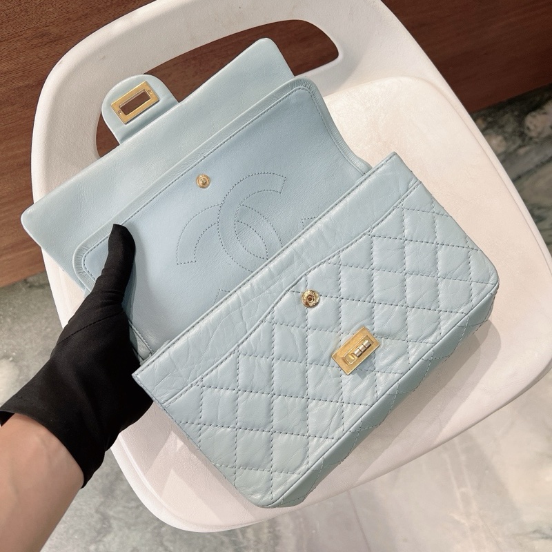 Chanel 香奈兒 2.55 牛皮 嬰兒藍-5