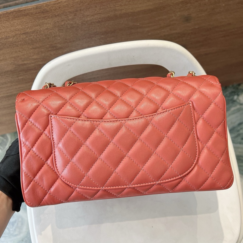 Chanel 香奈兒 季節款風琴包 羊皮金扣-1