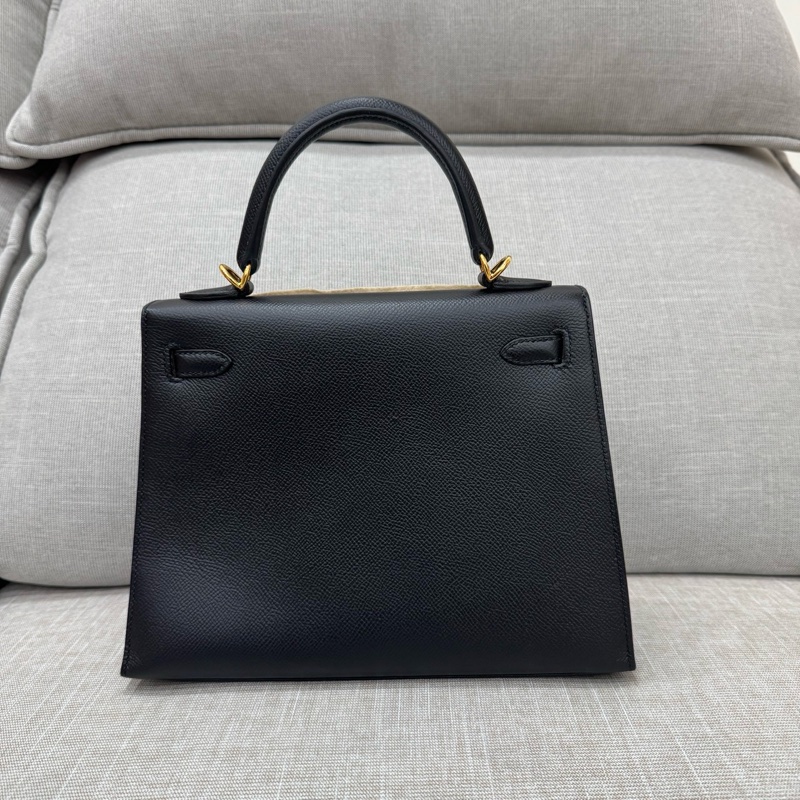 愛馬仕 Hermes Kelly25 黑金 Y刻 Epsom皮 外縫~-6