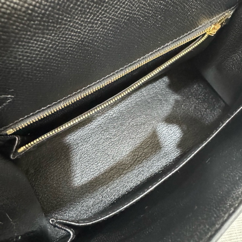 愛馬仕 Hermes Kelly25 黑金 Y刻 Epsom皮 外縫~-23