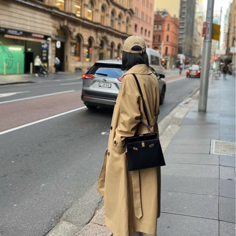 愛馬仕 Hermes Kelly25 黑金 Y刻 Epsom皮 外縫~-35