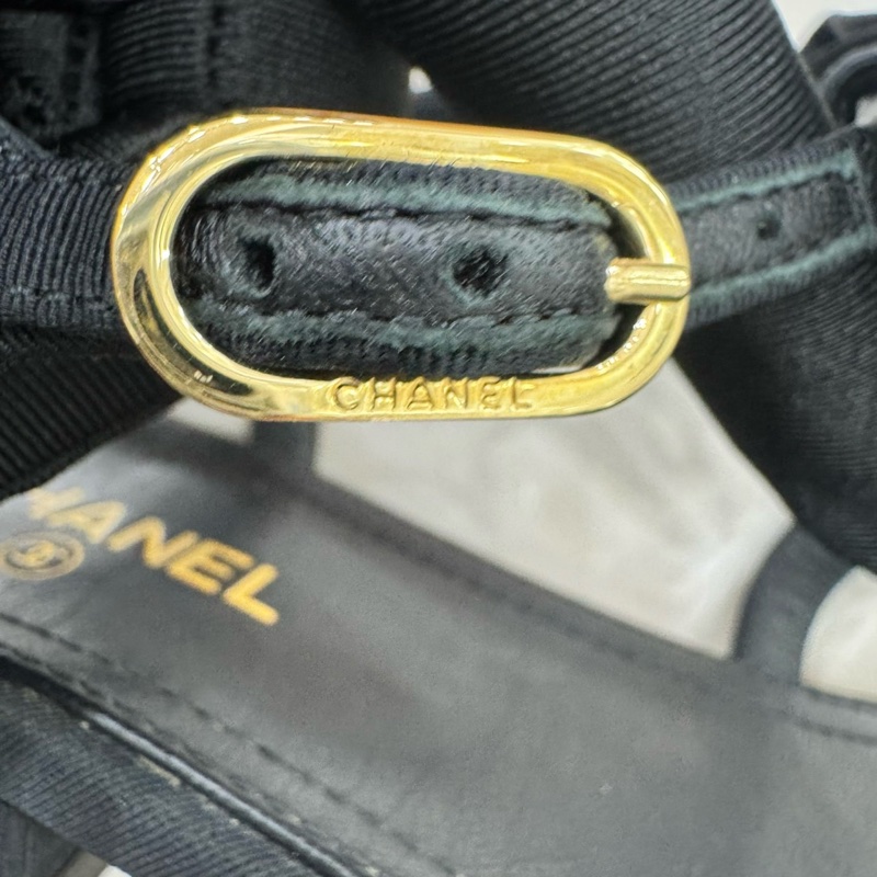 香奈兒Chanel高級工坊蝴蝶結+珍珠 平底涼鞋-32