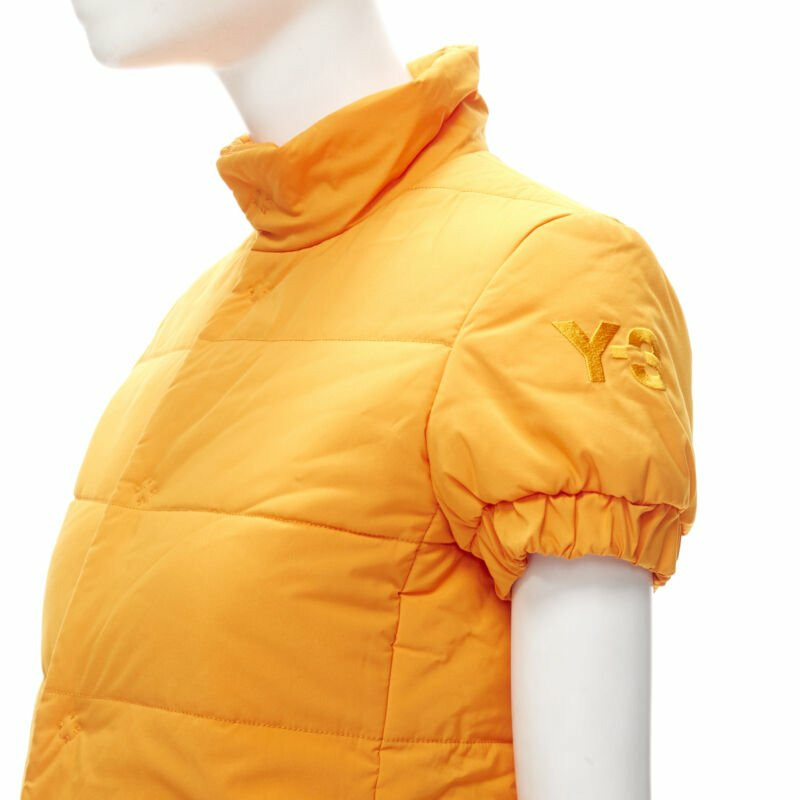 Y3 YOHJI YAMAMOTO ADIDAS orange padded puffer top XS-1