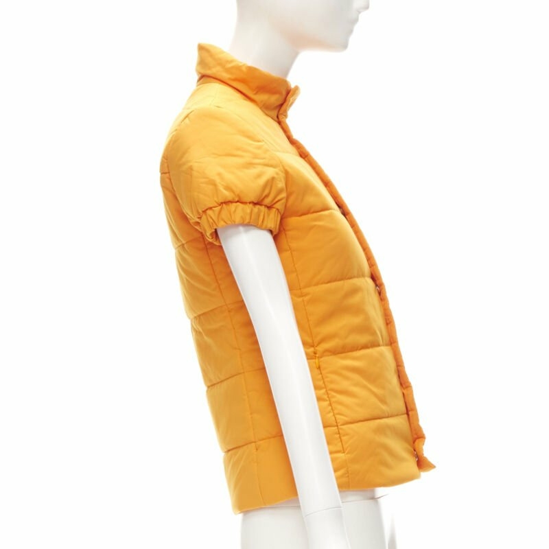 Y3 YOHJI YAMAMOTO ADIDAS orange padded puffer top XS-4