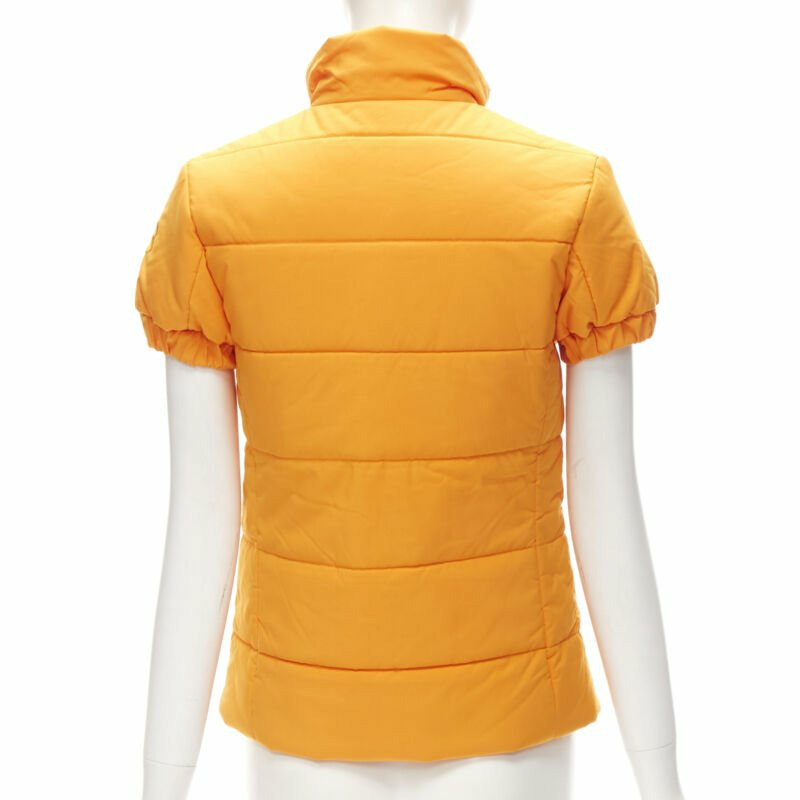 Y3 YOHJI YAMAMOTO ADIDAS orange padded puffer top XS-5