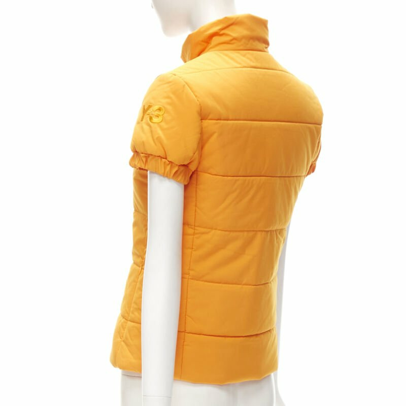 Y3 YOHJI YAMAMOTO ADIDAS orange padded puffer top XS-6