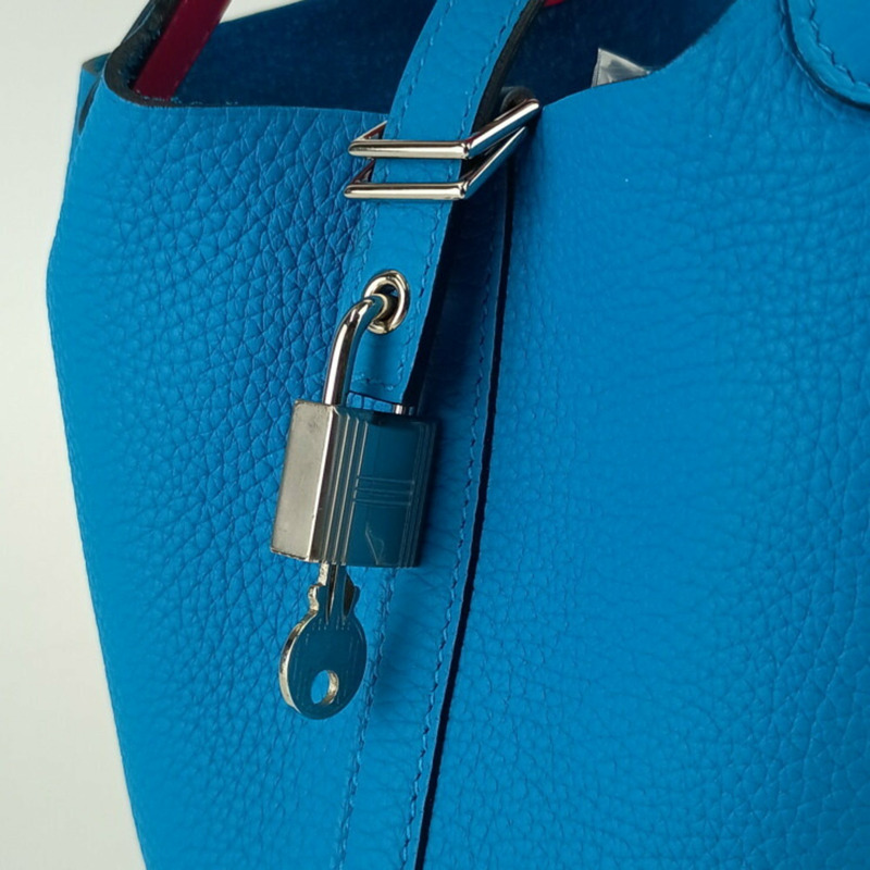 HERMES 愛馬仕 手袋 Picotin Lock PM Eclat - 藍色 Frida Taurillon Clemence Swift 皮革 女款 Y 型印花-5