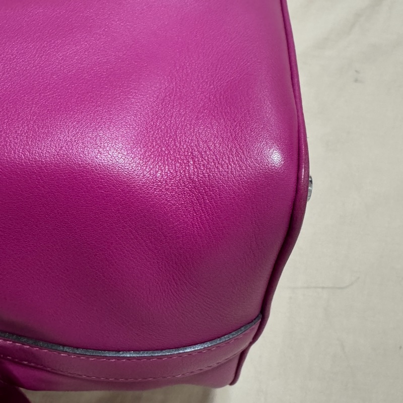 小巴黎二手名牌真品Hermes toolbox 牛奶盒 玫瑰紫色 小號 20公分 最棒的尺寸-23