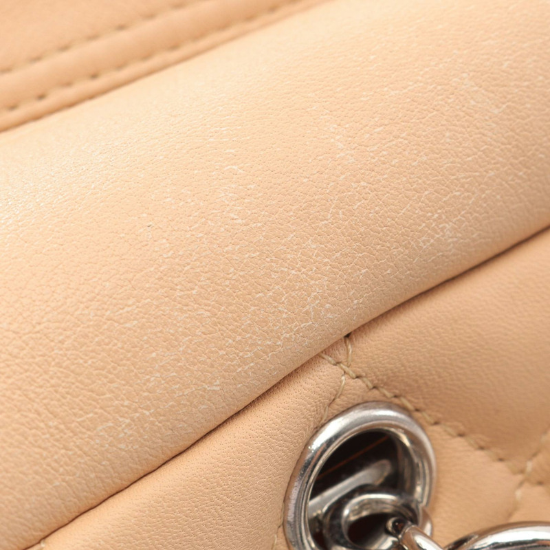 CHANEL Cambon Ligne 保齡球單肩包 A25171 漆皮米色 SHW CC Coco-9