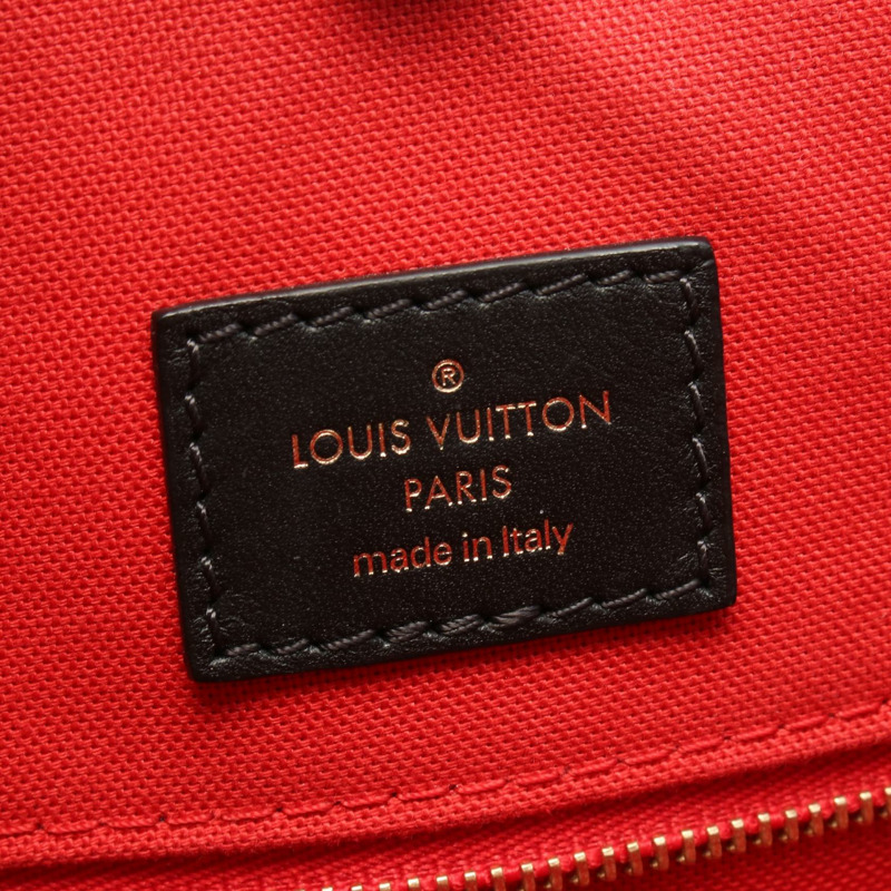 LOUIS VUITTON On the Go GM Monogram Giant Reverse 托特包 M44576 PVC 塗佈帆布 棕色 米色 米色 二手 女士-3
