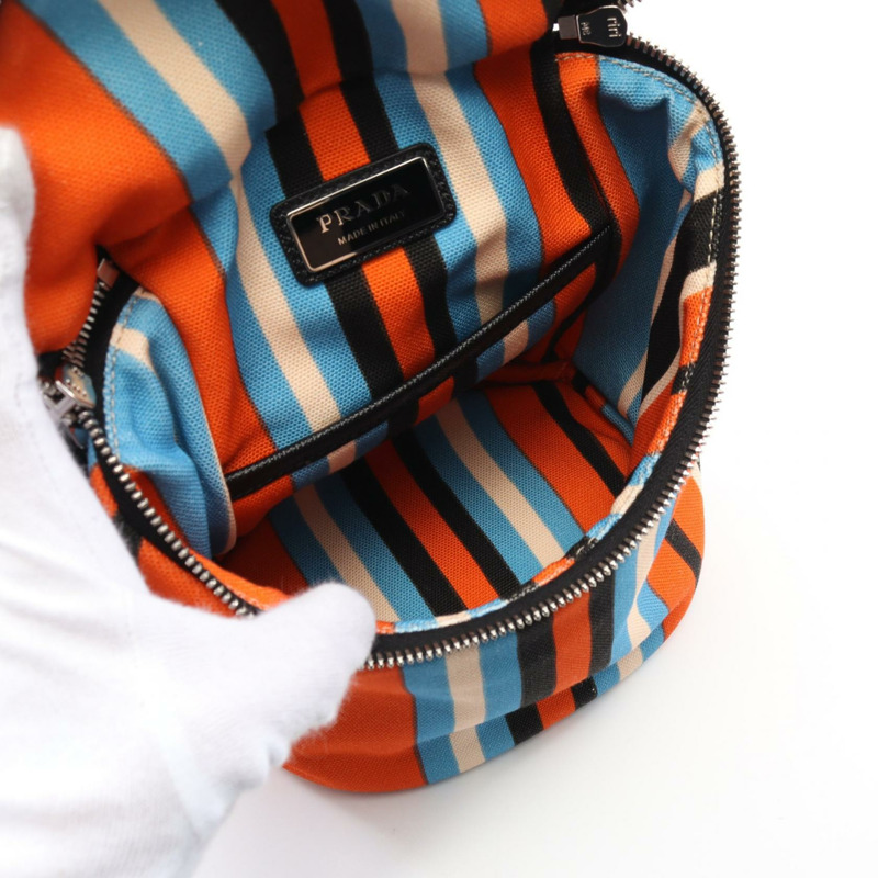 PRADA 肩斜背包 2VH147 帆布 Saffiano 皮革 多色 二手-2