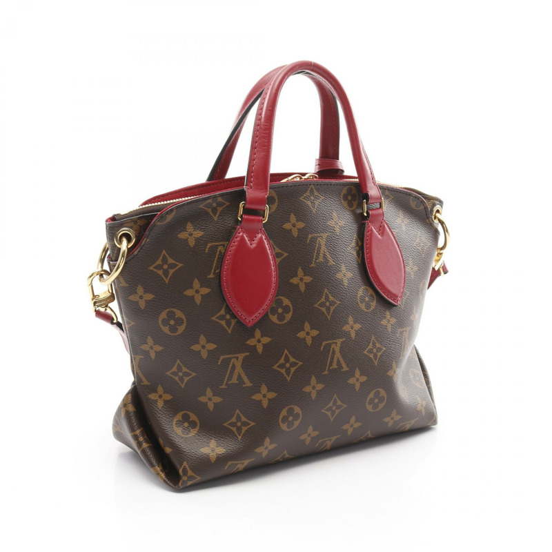 LOUIS VUITTON 花拉鍊托特包 PM 兩用單肩包 M44350 Monogram Lie de vin-1