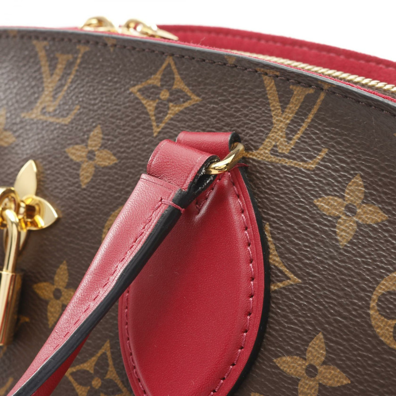 LOUIS VUITTON 花拉鍊托特包 PM 兩用單肩包 M44350 Monogram Lie de vin-7