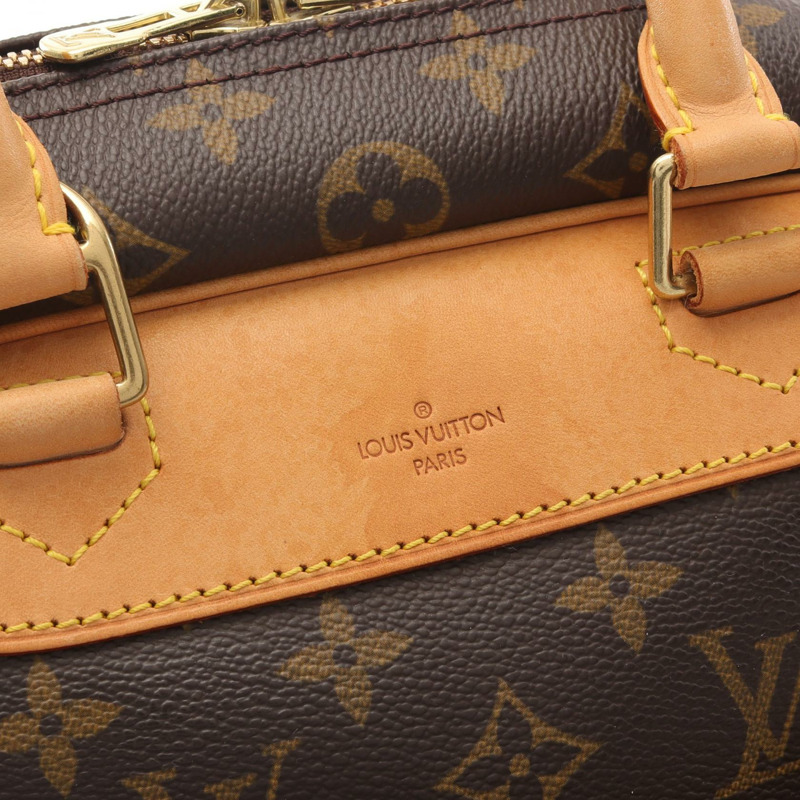 LOUIS VUITTON Deauville Bowling Vanity 手提包 M47270 Monogram 皮革 棕色 LV-7
