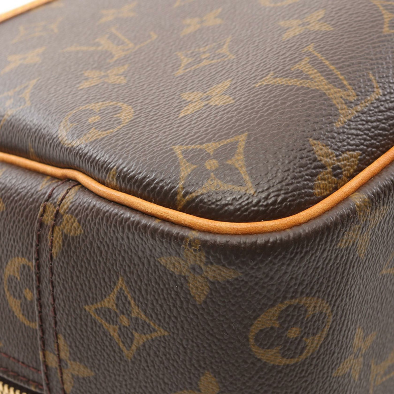 LOUIS VUITTON Deauville Bowling Vanity 手提包 M47270 Monogram 皮革 棕色 LV-9
