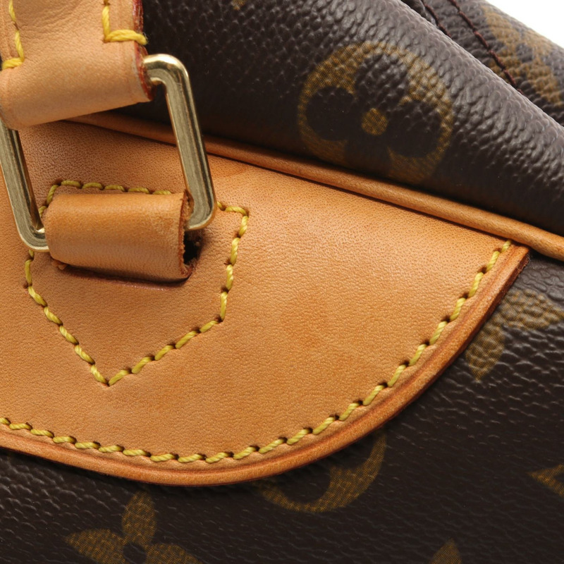 LOUIS VUITTON Deauville Bowling Vanity 手提包 M47270 Monogram 皮革 棕色 LV-10