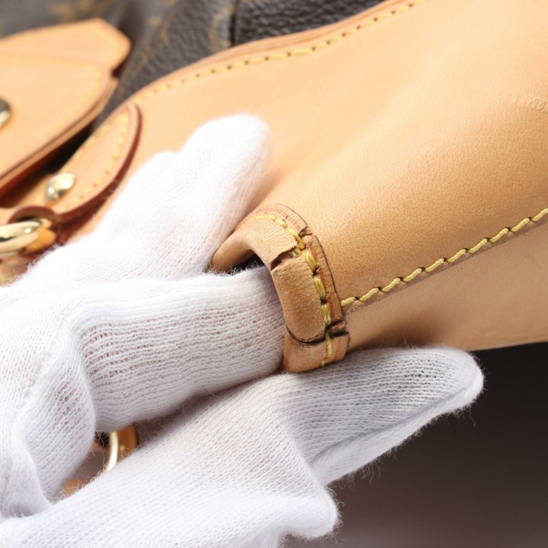 LOUIS VUITTON Boesi PM 手提包 M45715 Monogram 皮革 棕色 二手 LV-9