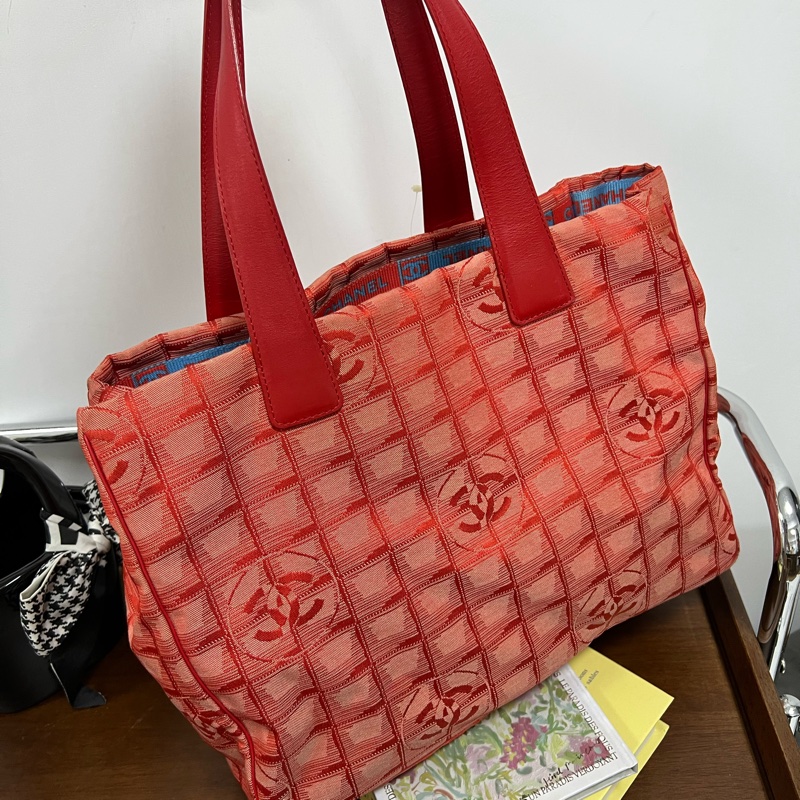 Chanel 香奈兒 中古 方標 Tote 托特 帆布袋 Vintage-0