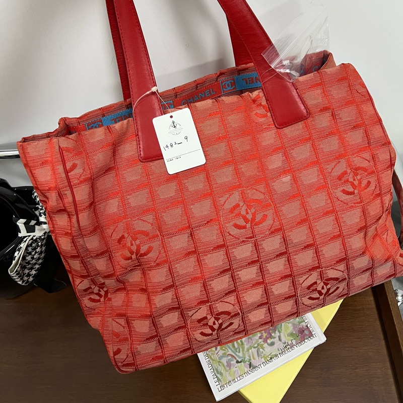 Chanel 香奈兒 中古 方標 Tote 托特 帆布袋 Vintage-6