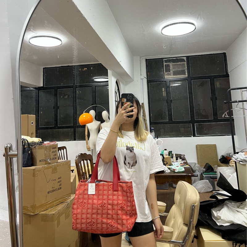 Chanel 香奈兒 中古 方標 Tote 托特 帆布袋 Vintage-15