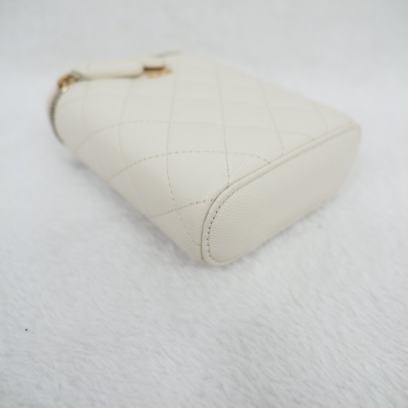 全新CHANEL 白金荔枝皮煙盒包-9