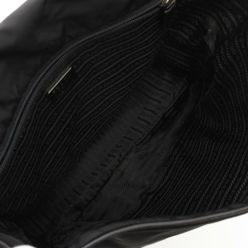 PRADA VIAGGIO 斜背包 V158 尼龍 Saffiano 皮革 黑色 二手-2