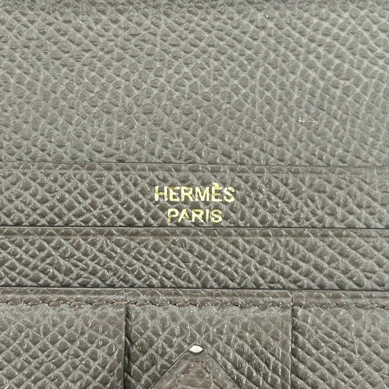 大象灰 Epsom牛皮 Bearn 長夾 C刻 金扣 C-5