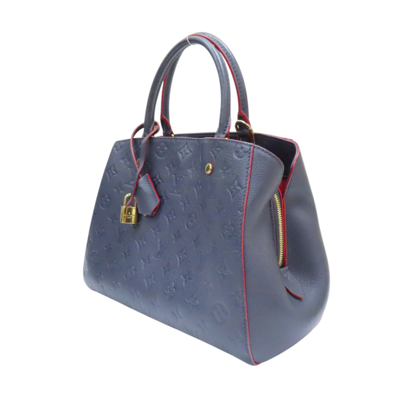 藍色壓花皮革 Montaigne MM 兩用包 M42746-2