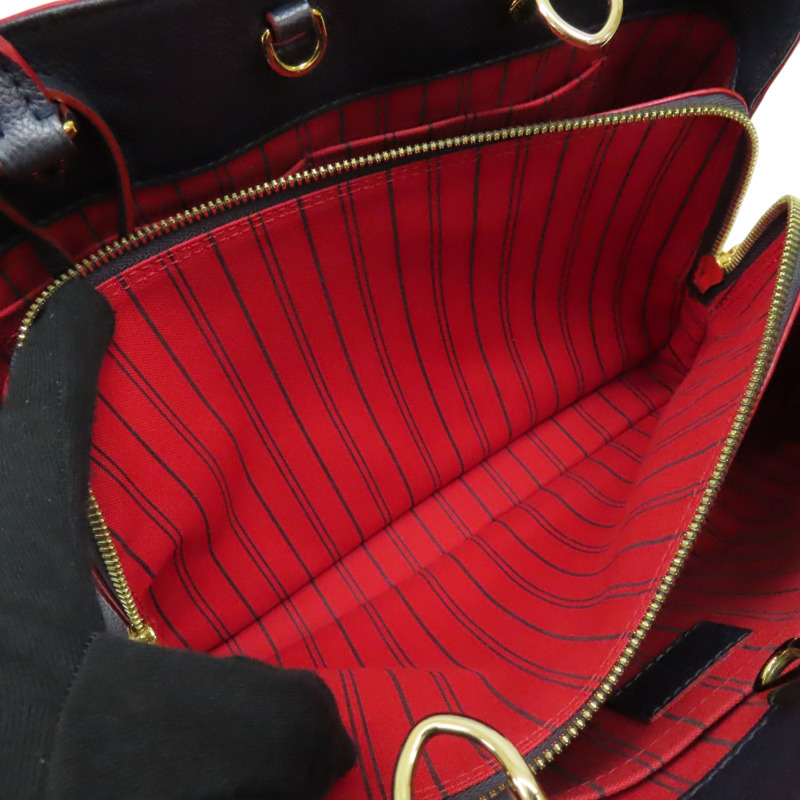 藍色壓花皮革 Montaigne MM 兩用包 M42746-6