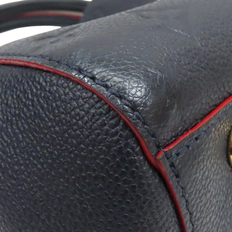 藍色壓花皮革 Montaigne MM 兩用包 M42746-11